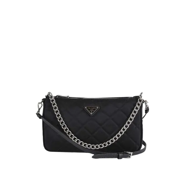 Genti de mana Prada Prada Quilted Chain Shoulder Bag Black Femei (BM 18048897) 3