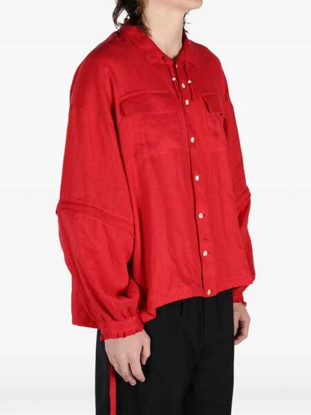 Camasi casual UNDERCOVER Oversized Shirt RED Barbati (BM 18048976) 3
