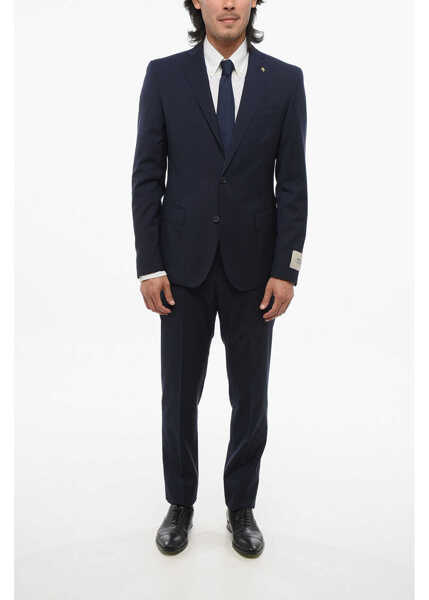 Costume CORNELIANI Cc Collection Virgin Wool Reset Slim Fit Suit Blue Barbati (BM 18049075) 1