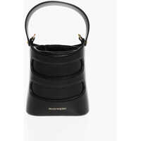 Genti mini Leather The Rise Mini Bucket Bag With Shoulder Chain Femei