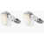 CORNELIANI Brass Cufflinks With Pearled Detail White