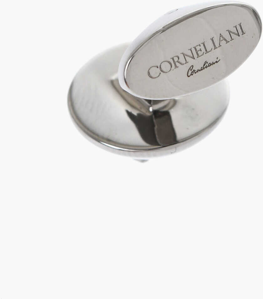 Butoni CORNELIANI Enameled Brass Cufflinks Orange Barbati (BM 18049252) 3