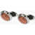 CORNELIANI Enameled Brass Cufflinks Orange