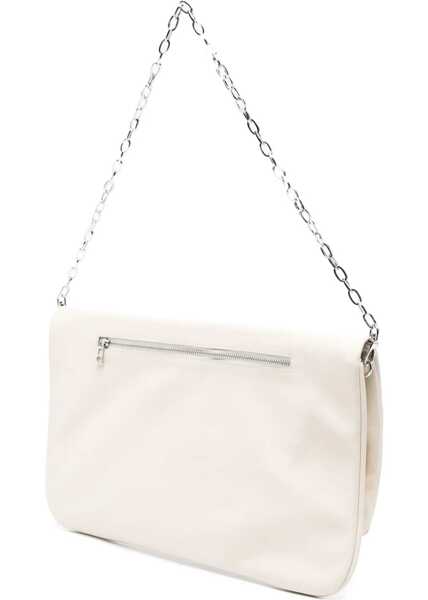 Genti plic Zadig & Voltaire Leather Rock Eternal Clutch With Outer Pocket White Femei (BM 18049282) 3