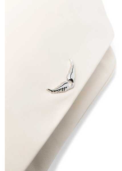 Genti plic Zadig & Voltaire Leather Rock Eternal Clutch With Outer Pocket White Femei (BM 18049282) 4
