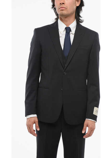 Costume CORNELIANI Cc Collection 3-Piece Refined Suit With Peak Lapel Blue Barbati (BM 18049285) 2