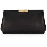Genti plic Leather Clutch With Removable Shoulder Chain Femei