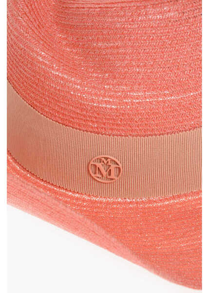 Caciuli Maison Michel Hemp Fedora With Gros-Grain Ribbon Orange Femei (BM 18049321) 3