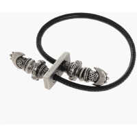 Bratari Leather Bracelet With Metal Application Femei