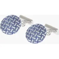 Butoni CORNELIANI Silk Covered Brass Cufflinks