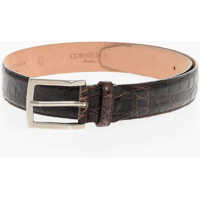 Curele Croco Effect Leather Belt Barbati