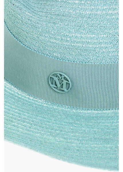 Caciuli Maison Michel Hemp Fedora With Gros-Grain Ribbon Light Blue Femei (BM 18049615) 3