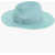 Maison Michel Hemp Fedora With Gros-Grain Ribbon Light Blue