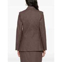 Imbracaminte Dama pagina 462 - Sacouri Max Mara Max Mara Denim-Effect Cotton Blazer BROWN Femei (BM 18050034) - B-mall.ro