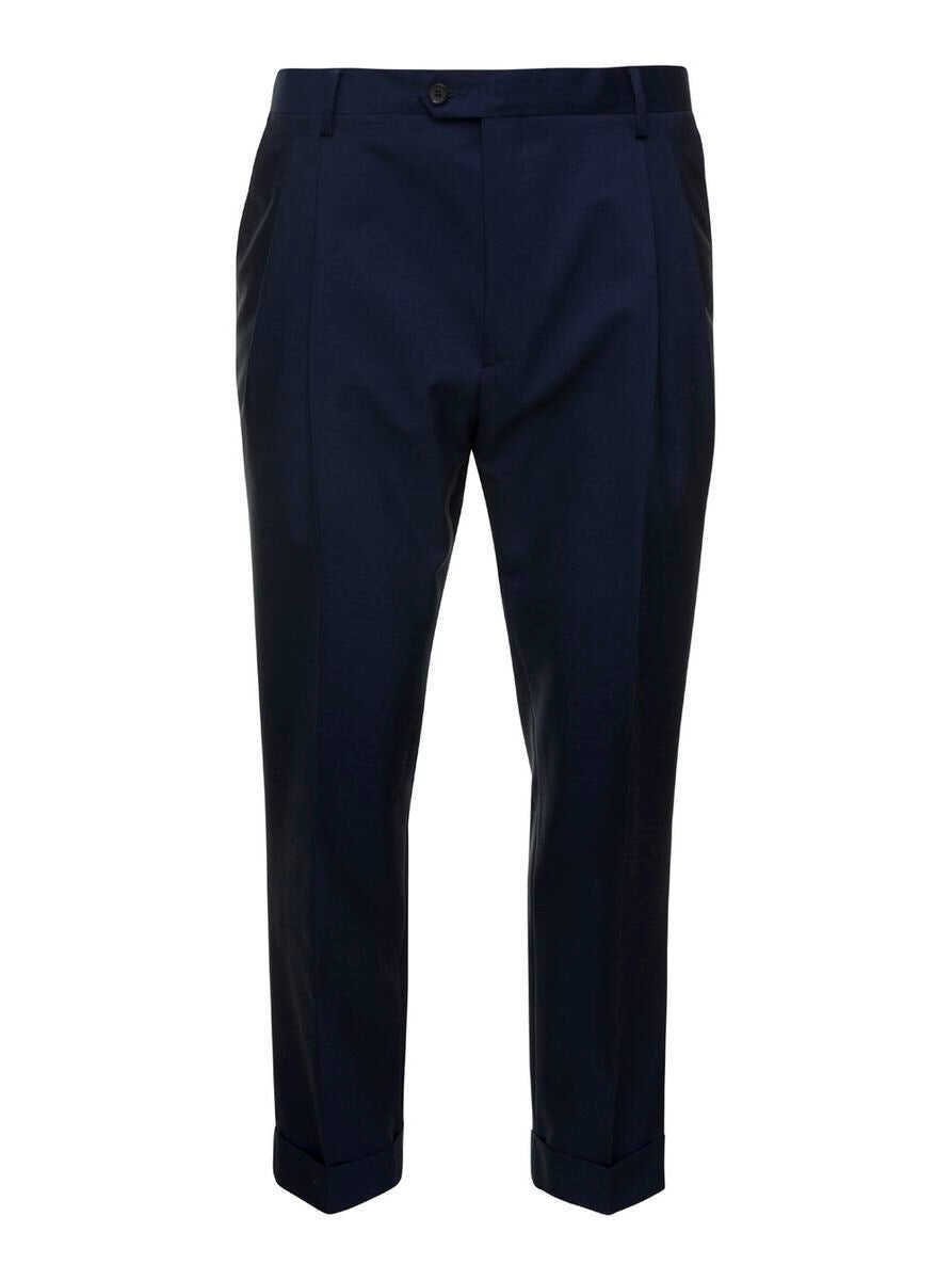 Pantaloni REVERES 1949 Blue Tailored Trousers In Wool Blend Man BLUE Barbati (BM 18050262) 1