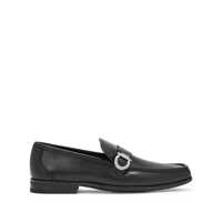 Mocasini Salvatore Ferragamo Dark Brown Leather Gancini Loafers Barbati