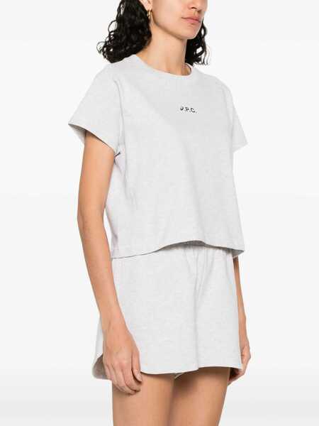 Tricouri A.P.C. A.P.C. Tshirt GRIS CLAIR CHINE Femei (BM 18051303) 3