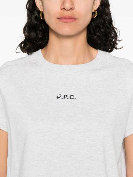 Tricouri A.P.C. A.P.C. Tshirt GRIS CLAIR CHINE Femei (BM 18051303) 5