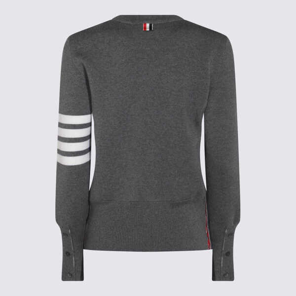 Pulovere Thom Browne Thom Browne Dark Grey Wool Knitwear Grey Femei (BM 18051570) 2