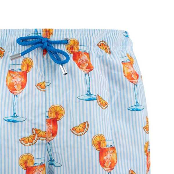 Sorturi de baie Mc2 Saint Barth MC2 Saint Barth Gustavia Swimsuit With Aperol Spritz Print And Stripes  Aperol Special Edition LIGHT BLUE, WHITE... (BM 18051720) 3
