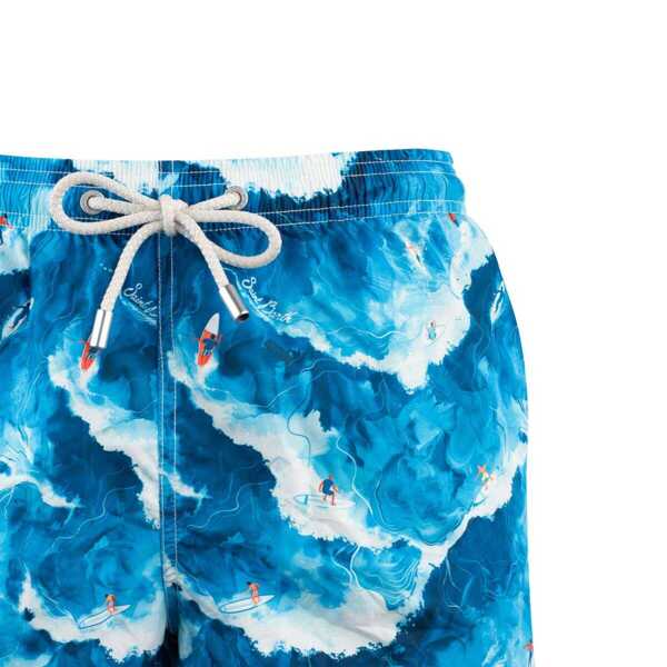 Sorturi de baie Mc2 Saint Barth MC2 Saint Barth Lighting Swimsuit In Lightweight Fabric With Surfers Wave BLUE Barbati (BM 18051990) 3