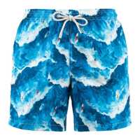Sorturi de baie MC2 Saint Barth Lighting Swimsuit In Lightweight Fabric With Surfers Wave Barbati