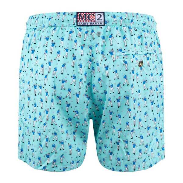 Sorturi de baie Mc2 Saint Barth MC2 Saint Barth Lighting Swimsuit In Lightweight Fabric With All Over Golfing Micro Pattern Blue Barbati (BM 18051993) 2