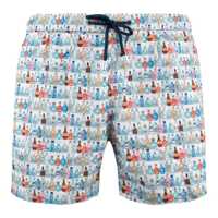 Sorturi de baie MC2 Saint Barth Lighting Swimsuit In Lightweight Fabric With All Over Alcohol Micro Pattern Barbati
