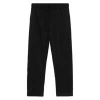 Pantaloni casual 'Buddy' Black Pants With Elastic Drawstring Waist In Cotton Blend Stretch Woman Femei