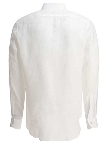 Camasi casual BORRIELLO Casual linen shirt White Barbati (BM 18052812) 2
