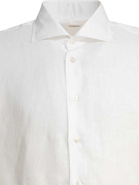 Camasi casual BORRIELLO Casual linen shirt White Barbati (BM 18052812) 3
