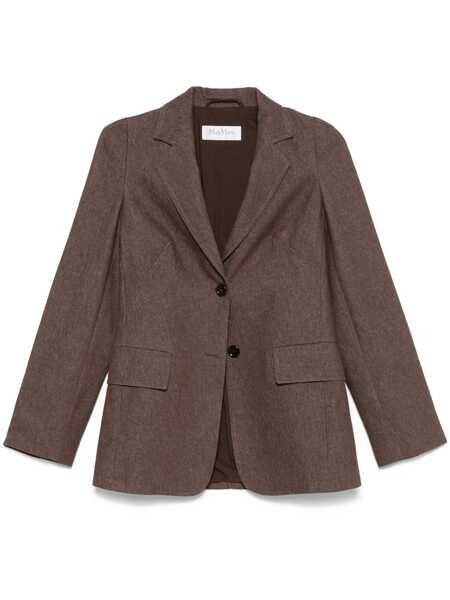 Sacouri Max Mara Denim-effect cotton blazer Brown Femei (BM 18052818) 1