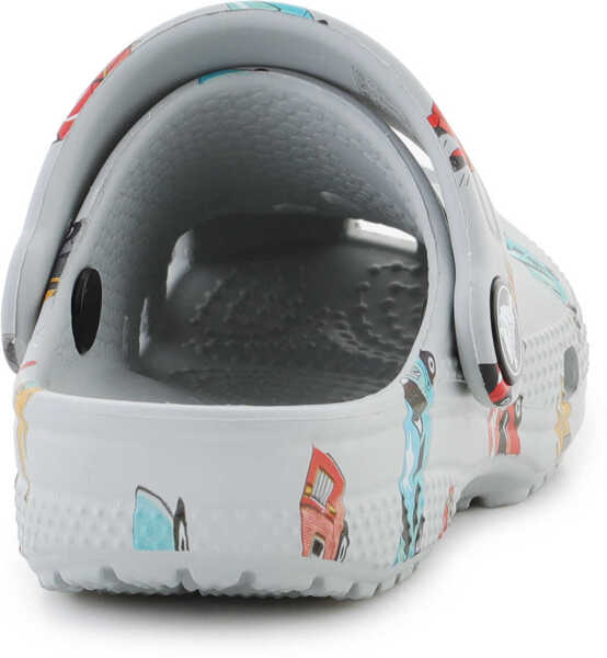 Slapi Crocs Classic Race Cars Graphic Mirage/Multi Grey Baieti (BM 18053110) 5