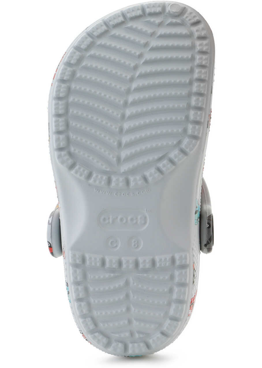 Slapi Crocs Classic Race Cars Graphic Mirage/Multi Grey Baieti (BM 18053110) 7
