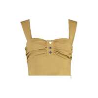 Topuri Pinko Linen Crop Top Femei