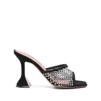 Pantofi cu toc Amina Muaddi Lupita Crystal Mules Femei