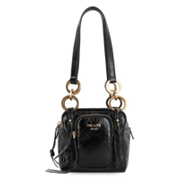 Genti de mana Prada Prada Dangle Leather Boston Bag Femei