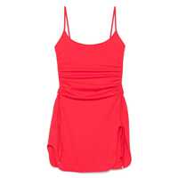 Rochii The Attico Cardinal Red Cotton Mini Dress Femei