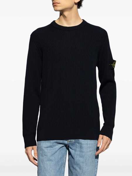Pulovere Stone Island Stone Island Virgin Wool Crew-Neck Sweater BLUE Barbati (BM 18055584) 3