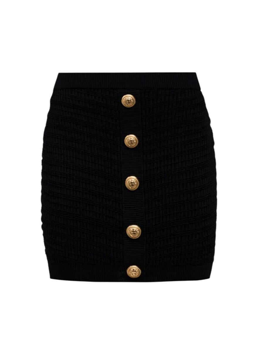 Fuste Balmain Balmain Skirt With Buttons Black Femei (BM 18055848) 1