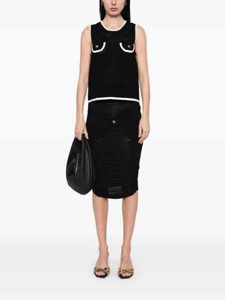 Topuri Elisabetta Franchi Elisabetta Franchi Tank Top Black Femei (BM 18058068) 2