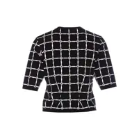 Pulovere Dama - Cardigane Elisabetta Franchi Elisabetta Franchi Jacquard Cardigan Black Femei (BM 18058071) - B-mall.ro