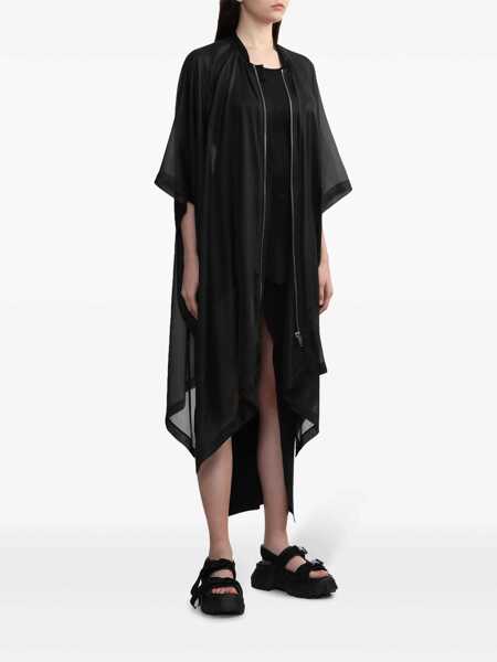 Paltoane Rick Owens Rick Owens Zip-Front Silk Coat Black Femei (BM 18058662) 2