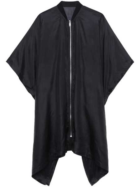 Paltoane Rick Owens Rick Owens Zip-Front Silk Coat Black Femei (BM 18058662) 1