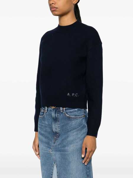 Pulovere A.P.C. A.P.C. Esther Virgin Wool Crew-Neck Sweater BLUE Femei (BM 18059598) 3