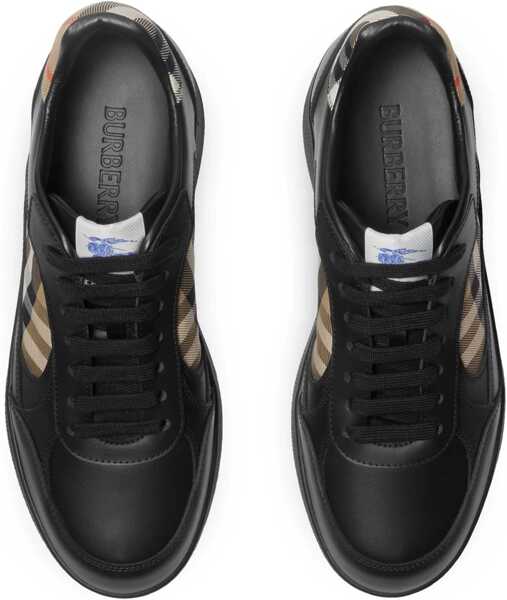 Sneakers Burberry Leather Sneakers BLACK/SAND IP CHK Barbati (BM 18060058) 4
