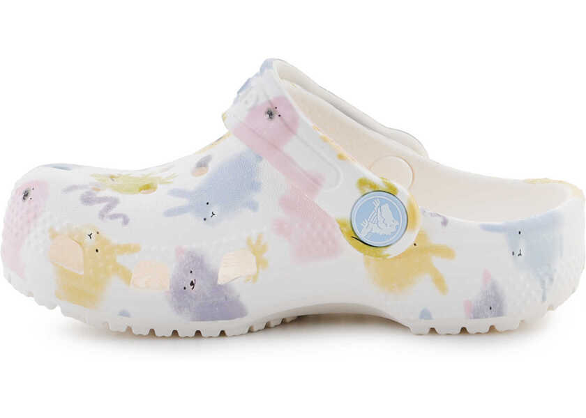 Sandale Crocs Classic Pastel Pets Clog T Chalk White Baieti (BM 18060301) 4
