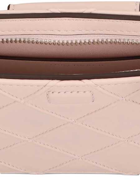 Portofele Tory Burch Tory Burch Fleming Mini Leather Wallet On Chain PINK Femei (BM 18063081) 4