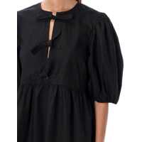 Rochii Ganni Dama - Rochii Ganni Ganni Tie String Mini Dress Black Femei (BM 18063546) - B-mall.ro