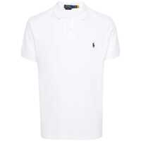 Tricouri Polo White Polo Shirt With Classic Collar And Pony Embroidery On The Front In Cotton Piquet Man Barbati